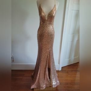 Gold Dress / Quinceañera Dress / Prom Dress / Ball Gown